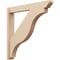 Ekena Millwork 6-in W x 40-in D x 40-in H Funston Slat Rough Cedar Woodgrain TimberThane Outlooker, Primed Tan OUTUR060X40X40FST24RCPR - alternate 1